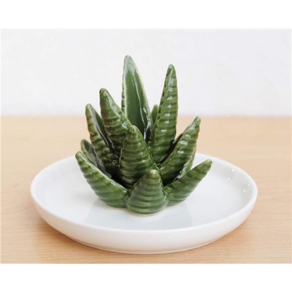 Aloe Ring Holder,Cactus Ring Dish,Jewelry Holder Trinket Tray forJewelery - Picture 5 of 6